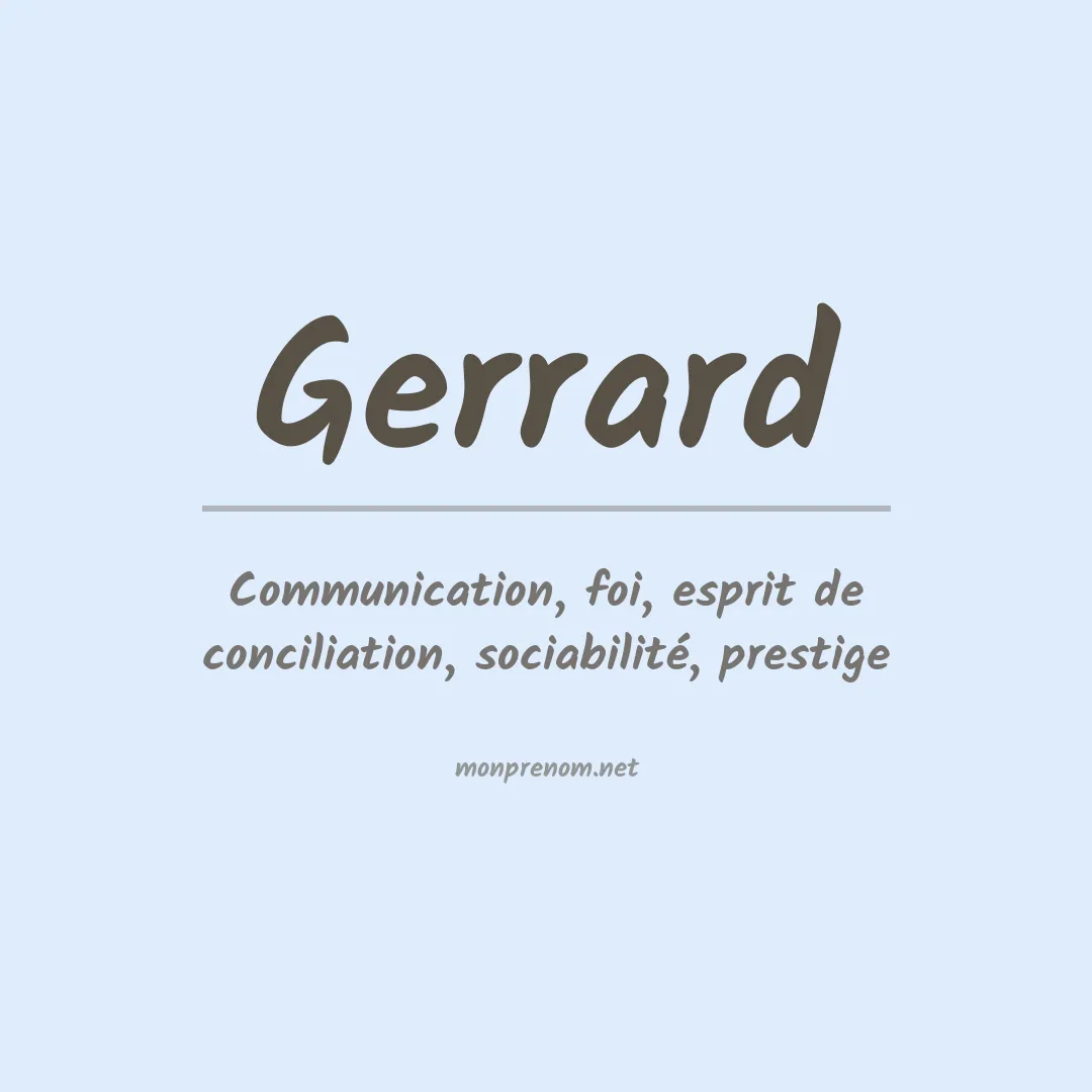 Signification du Prénom Gerrard