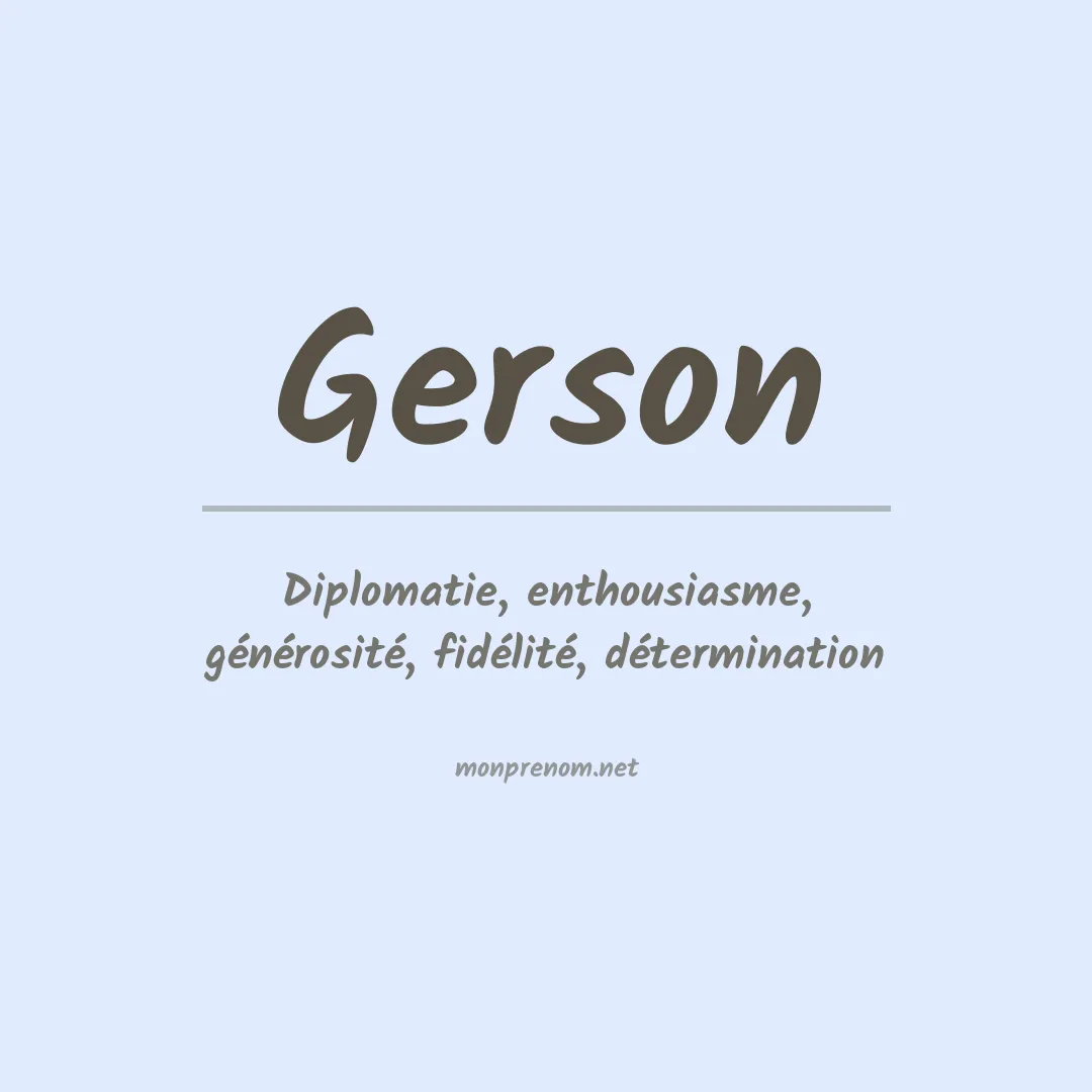 Signification du Prénom Gerson