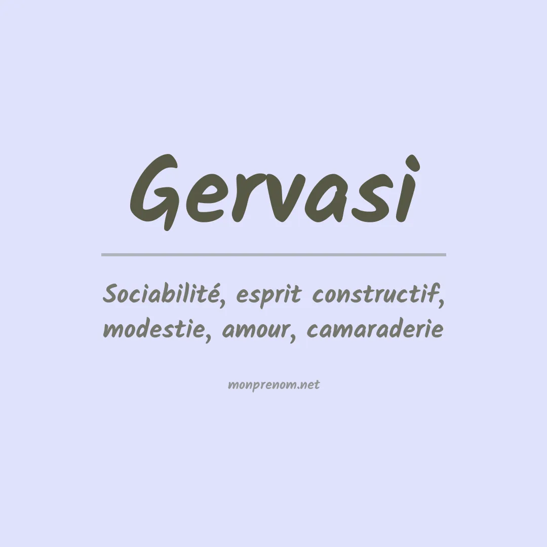 Signification du Prénom Gervasi