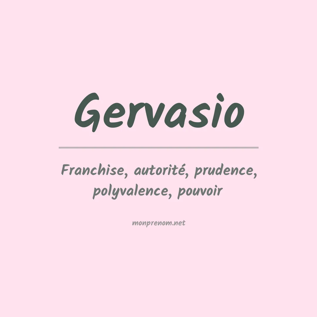 Signification du Prénom Gervasio