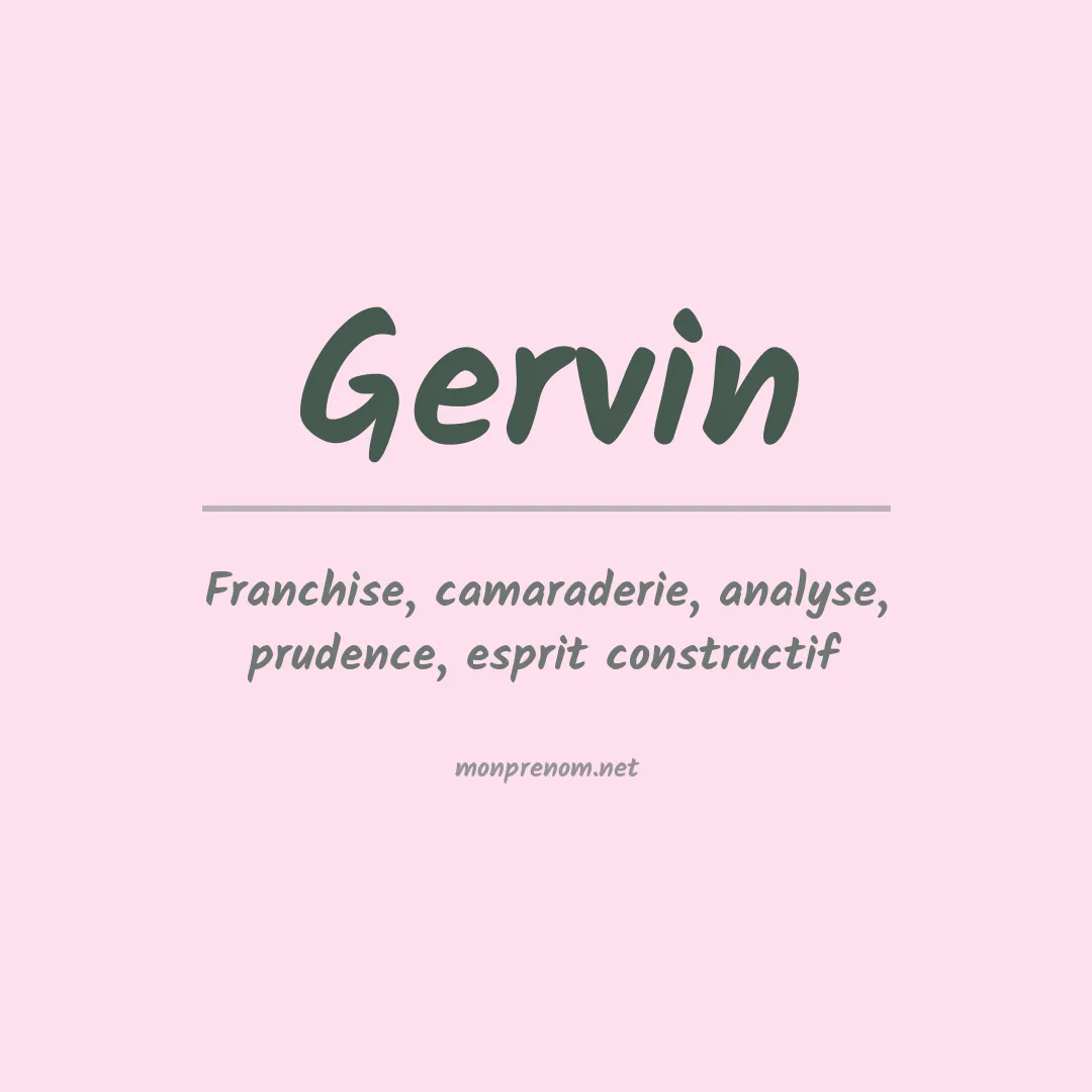 Signification du Prénom Gervin