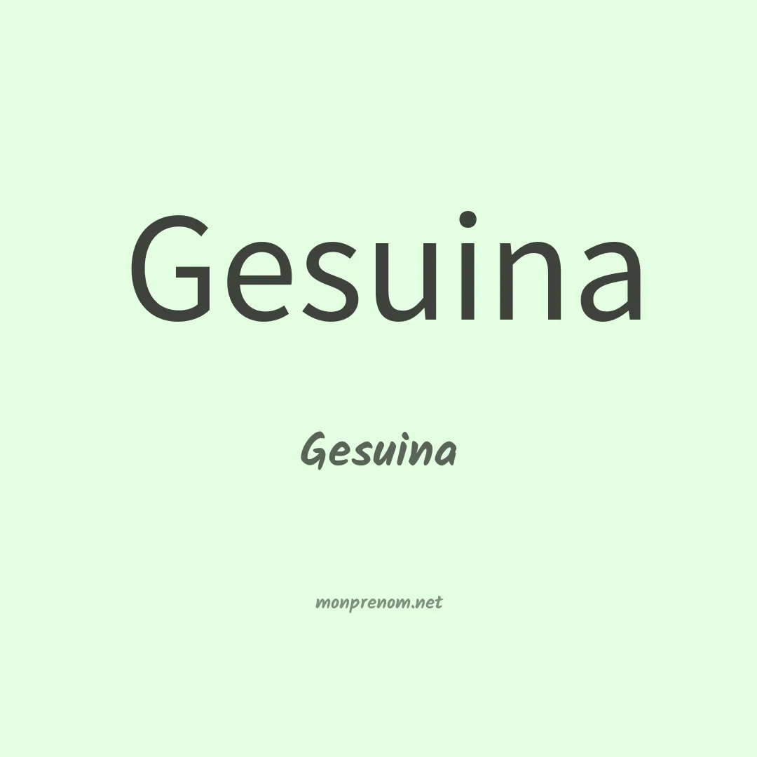 Gesuina en chino