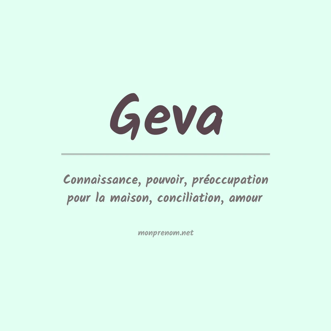 Signification du Prénom Geva Signification du Prénom Geva