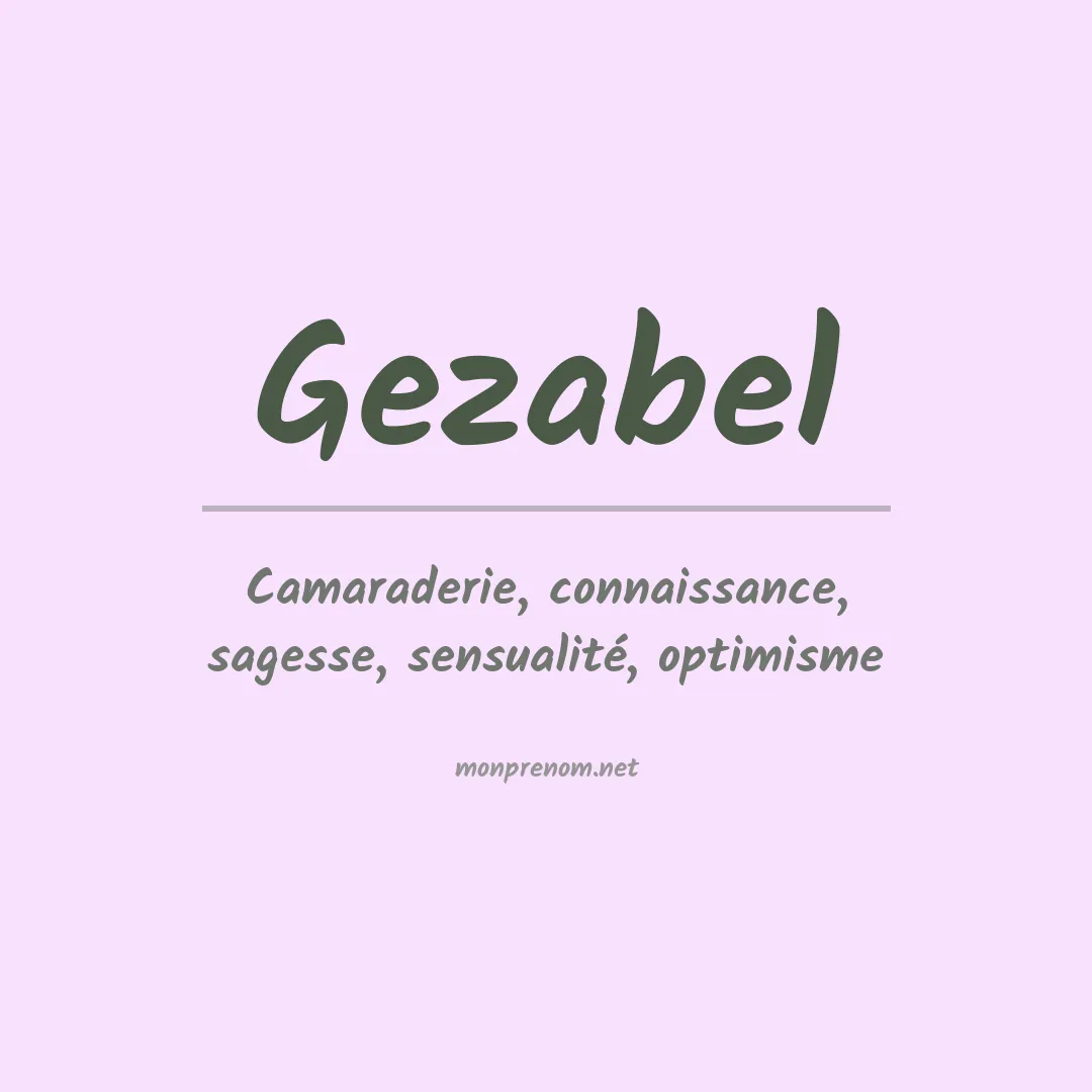 Signification du Prénom Gezabel