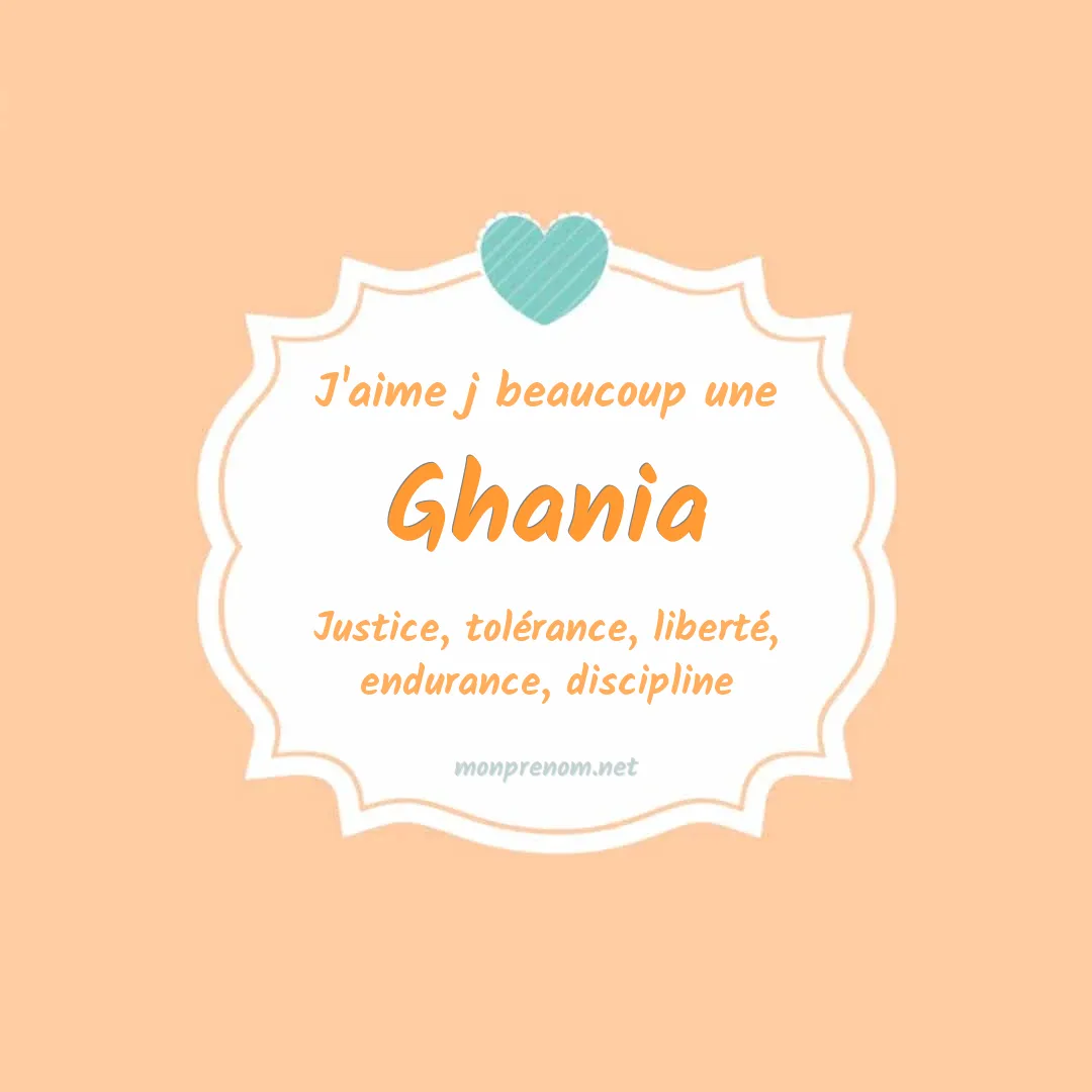 j'aime beaucoup Ghania