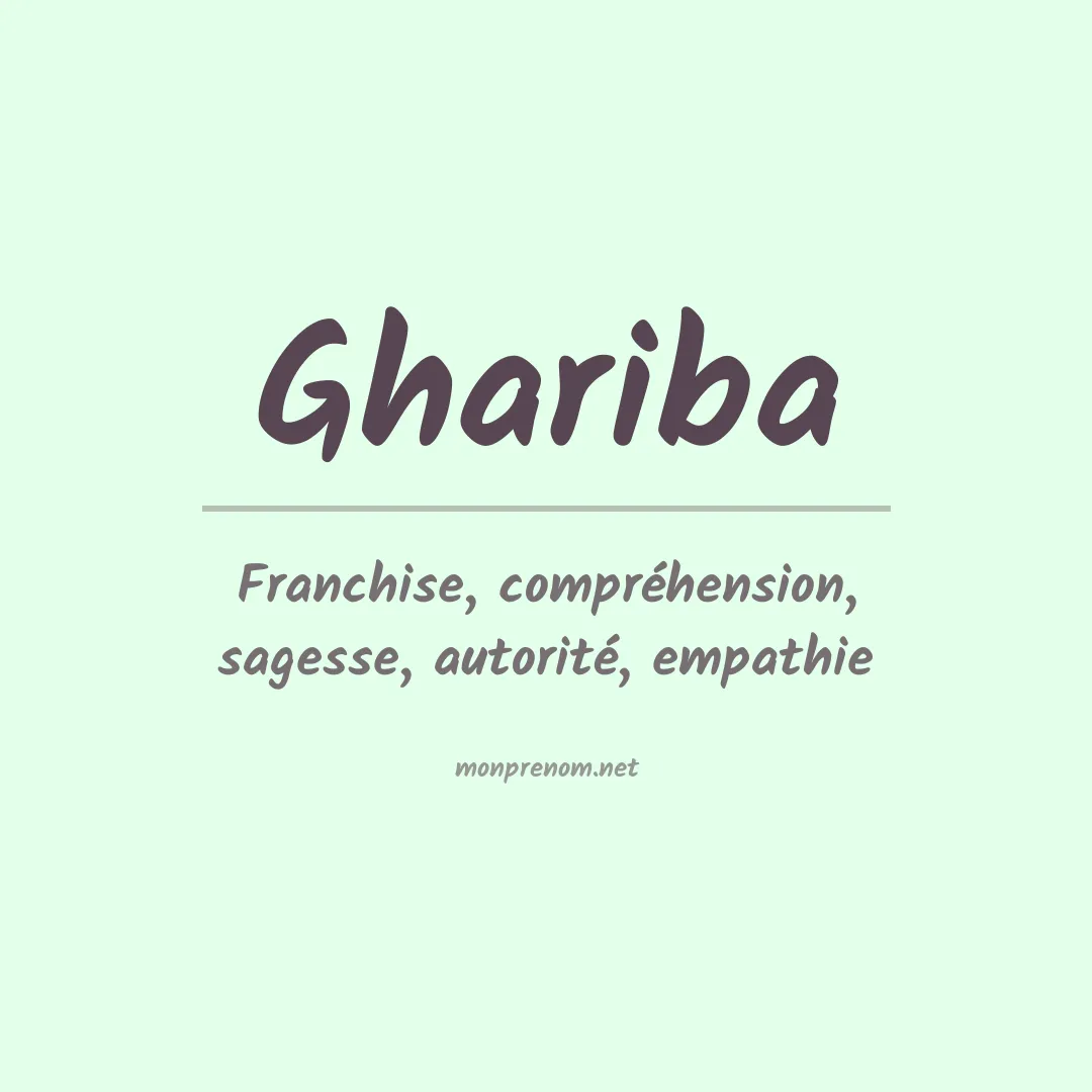 Signification du Prénom Ghariba