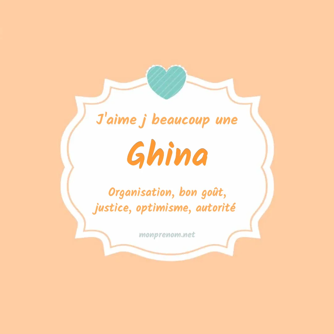 j'aime beaucoup Ghina