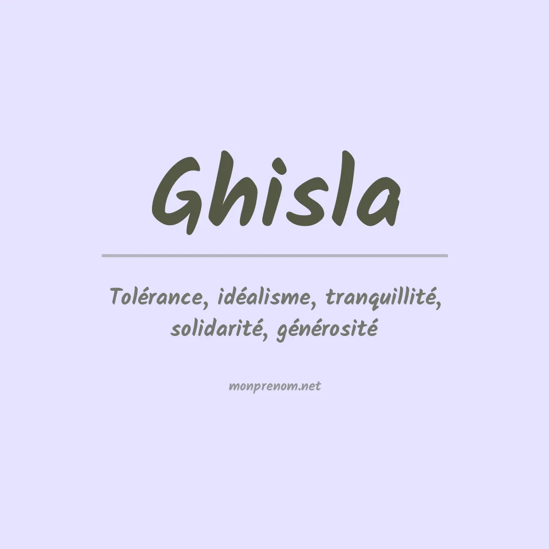 Signification du Prénom Ghisla