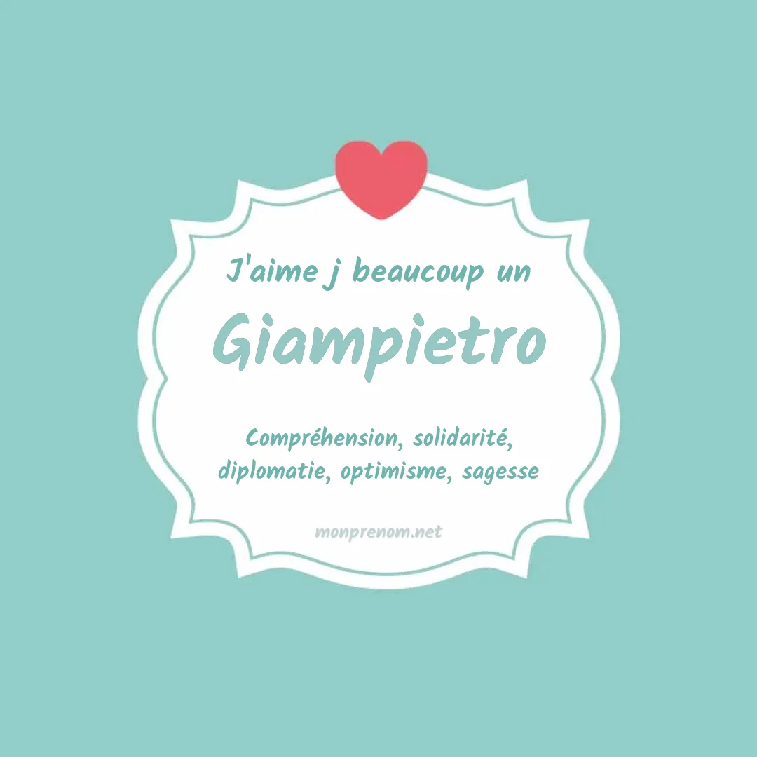 j'aime beaucoup Giampietro
