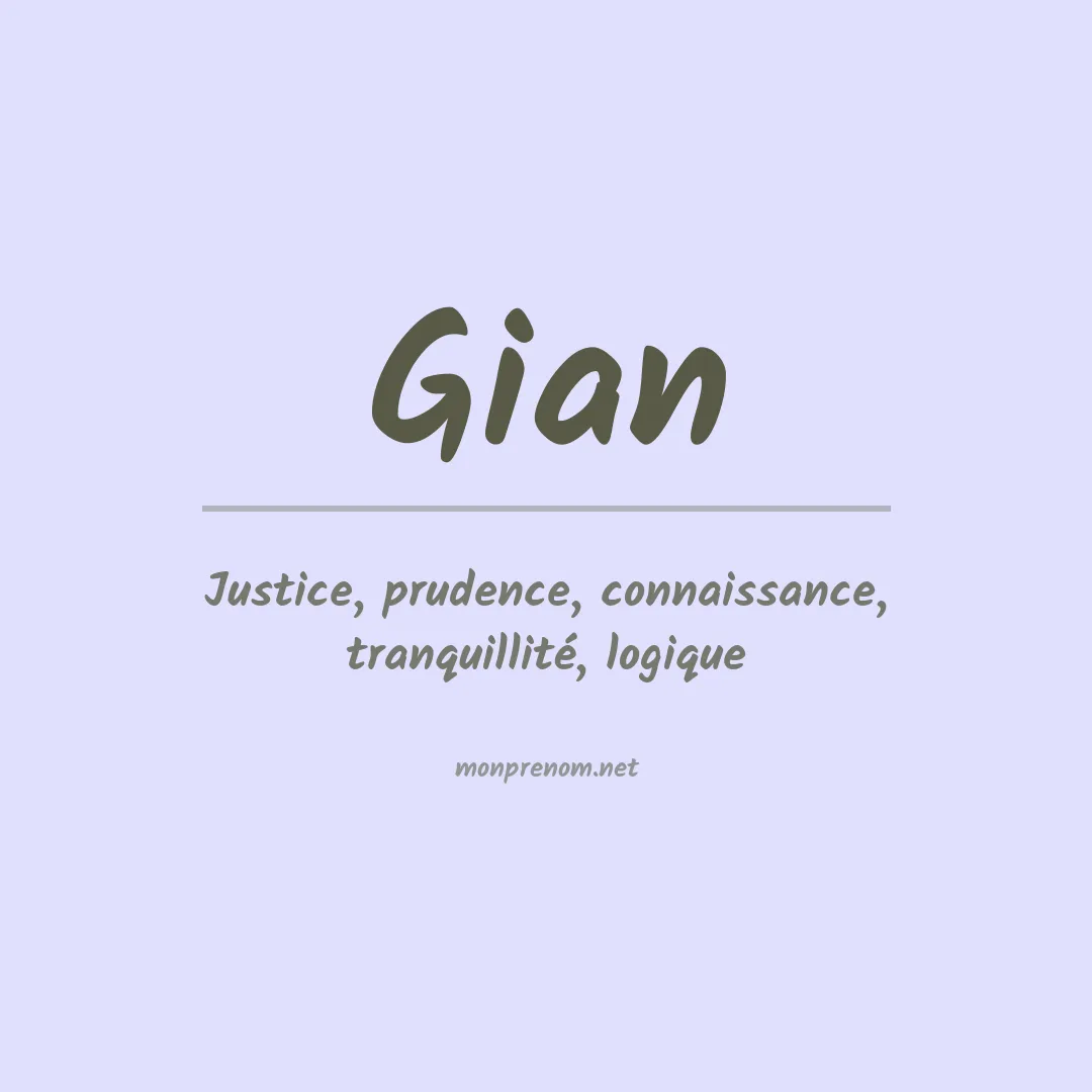 Signification du Prénom Gian