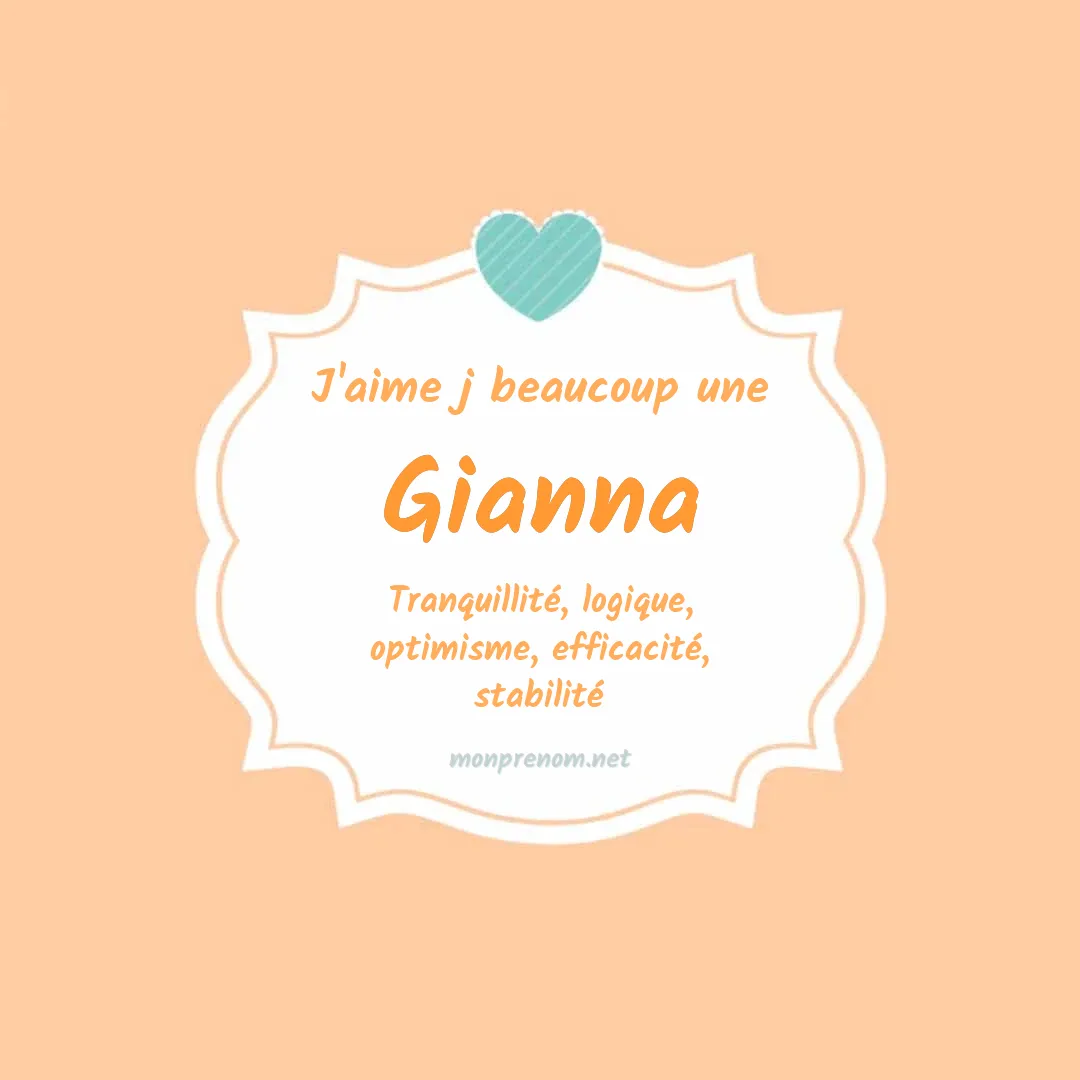 j'aime beaucoup Gianna
