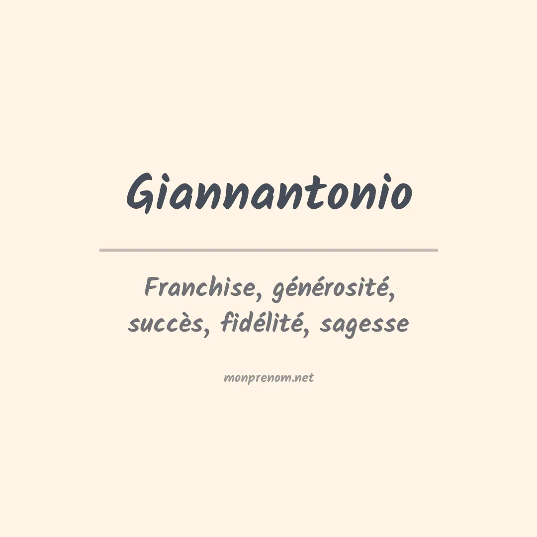 Signification du Prénom Giannantonio