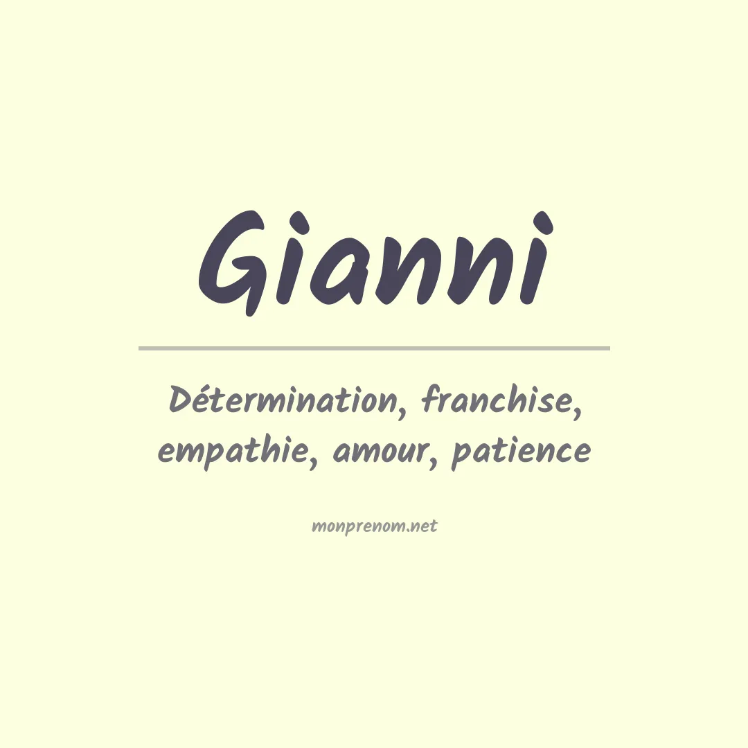 Signification du Prénom Gianni