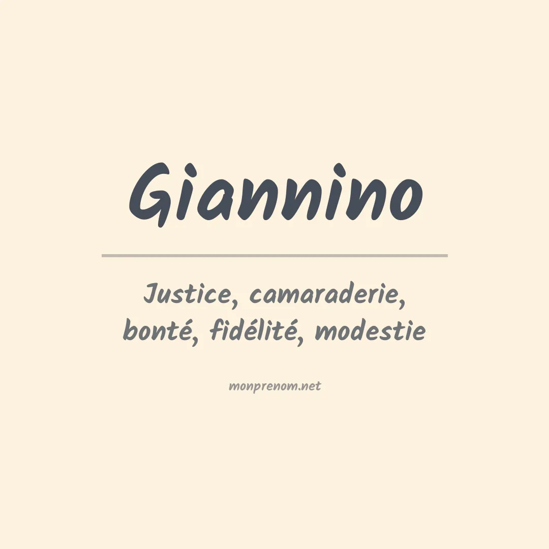 Signification du Prénom Giannino