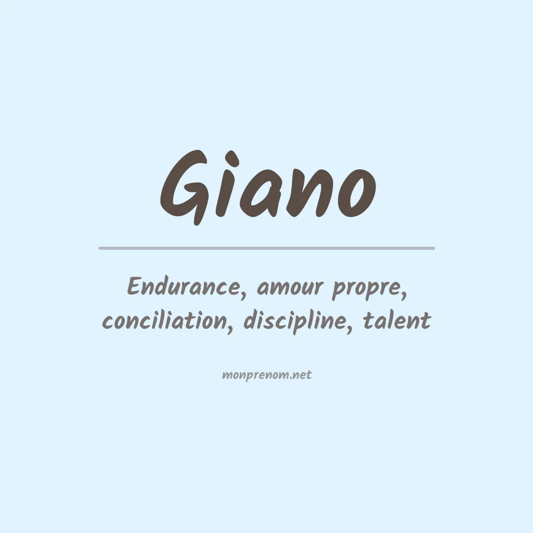 Signification du Prénom Giano