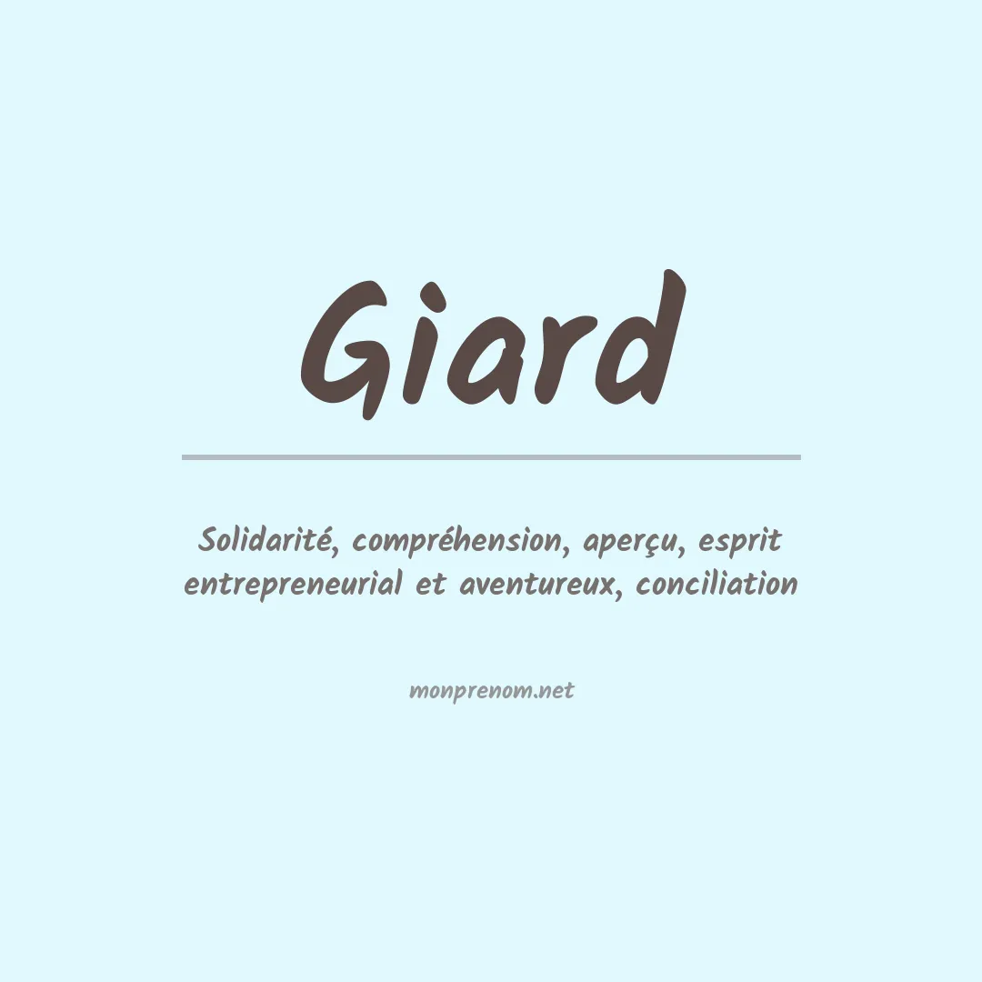 Signification du Prénom Giard