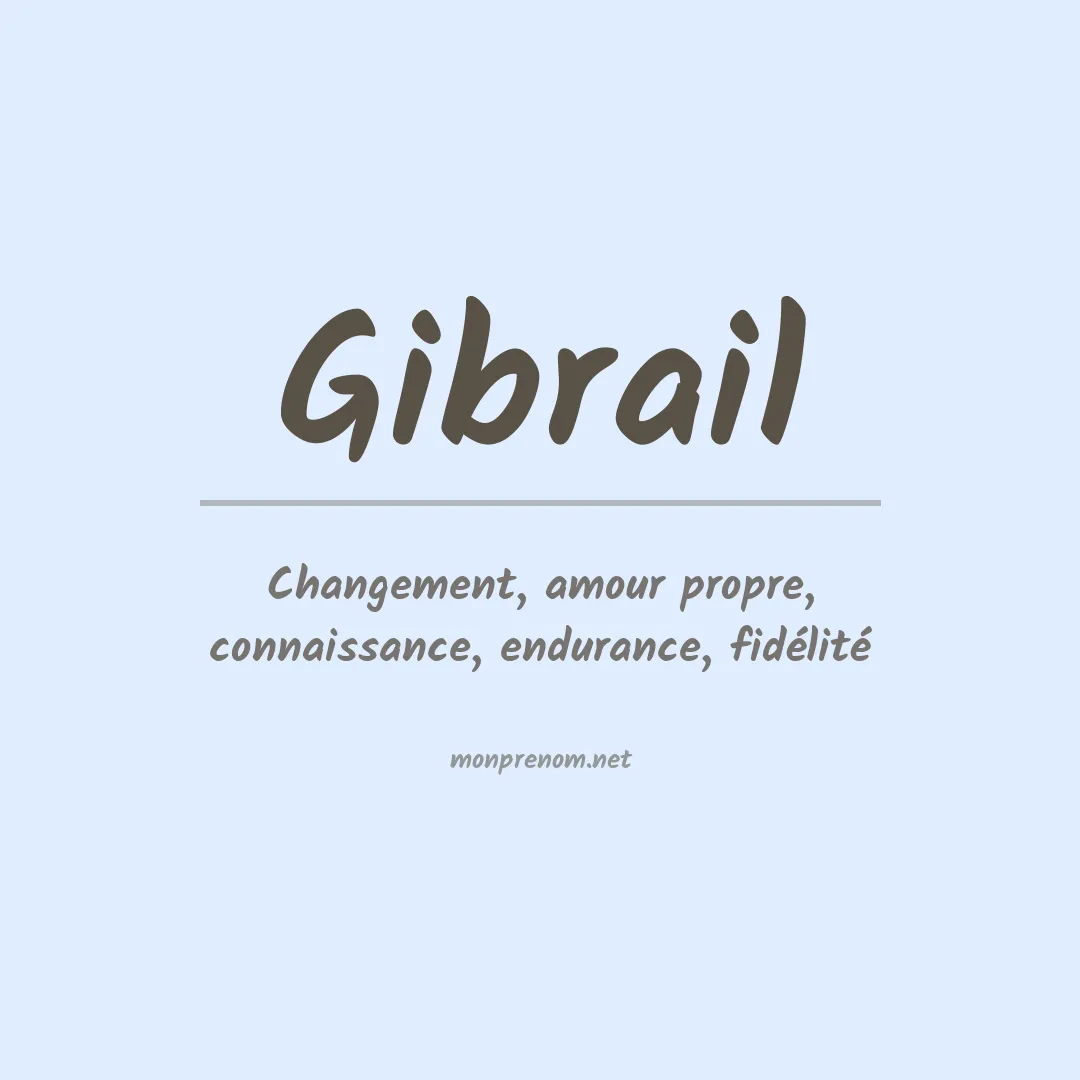 Signification du Prénom Gibrail