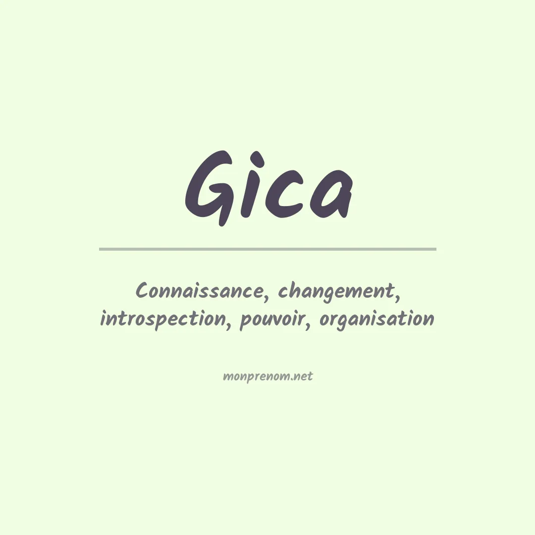 Signification du Prénom Gica