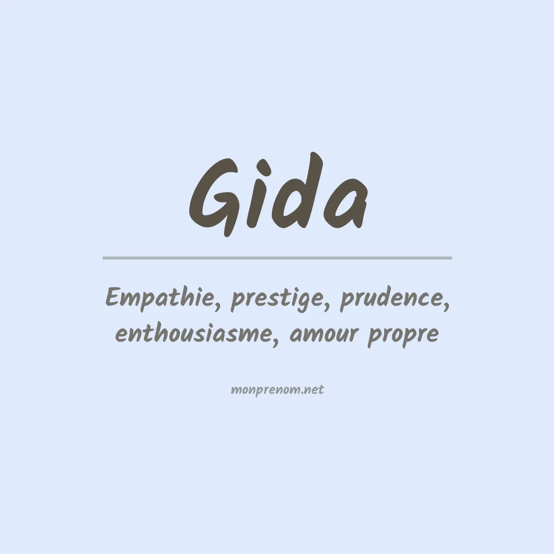 Signification du Prénom Gida