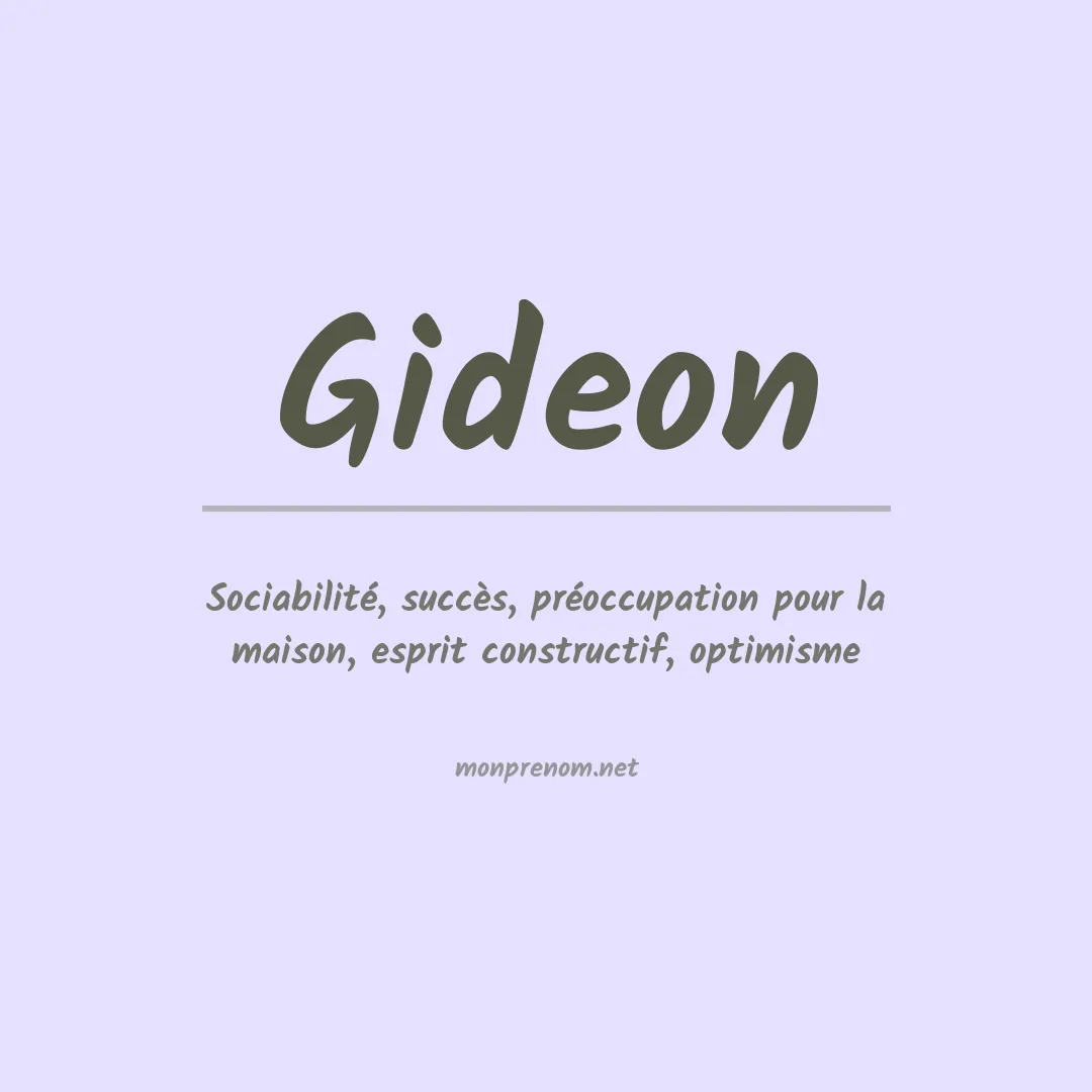 Signification du Prénom Gideon