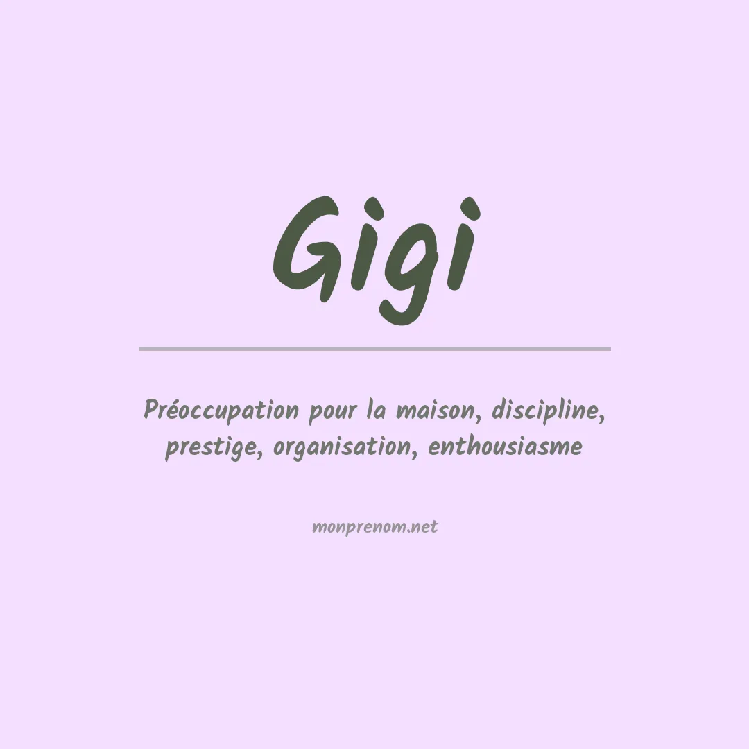 Signification du Prénom Gigi