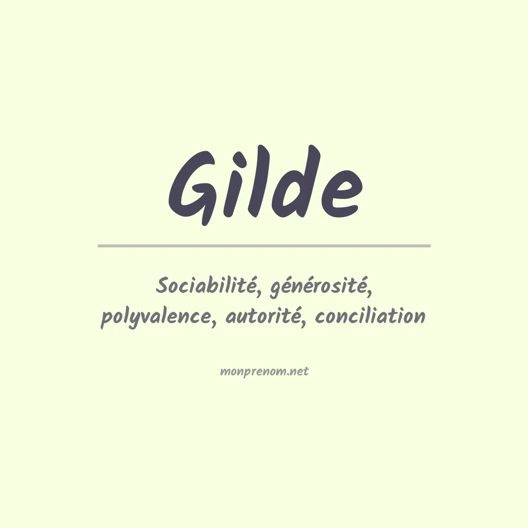 Signification du Prénom Gilde