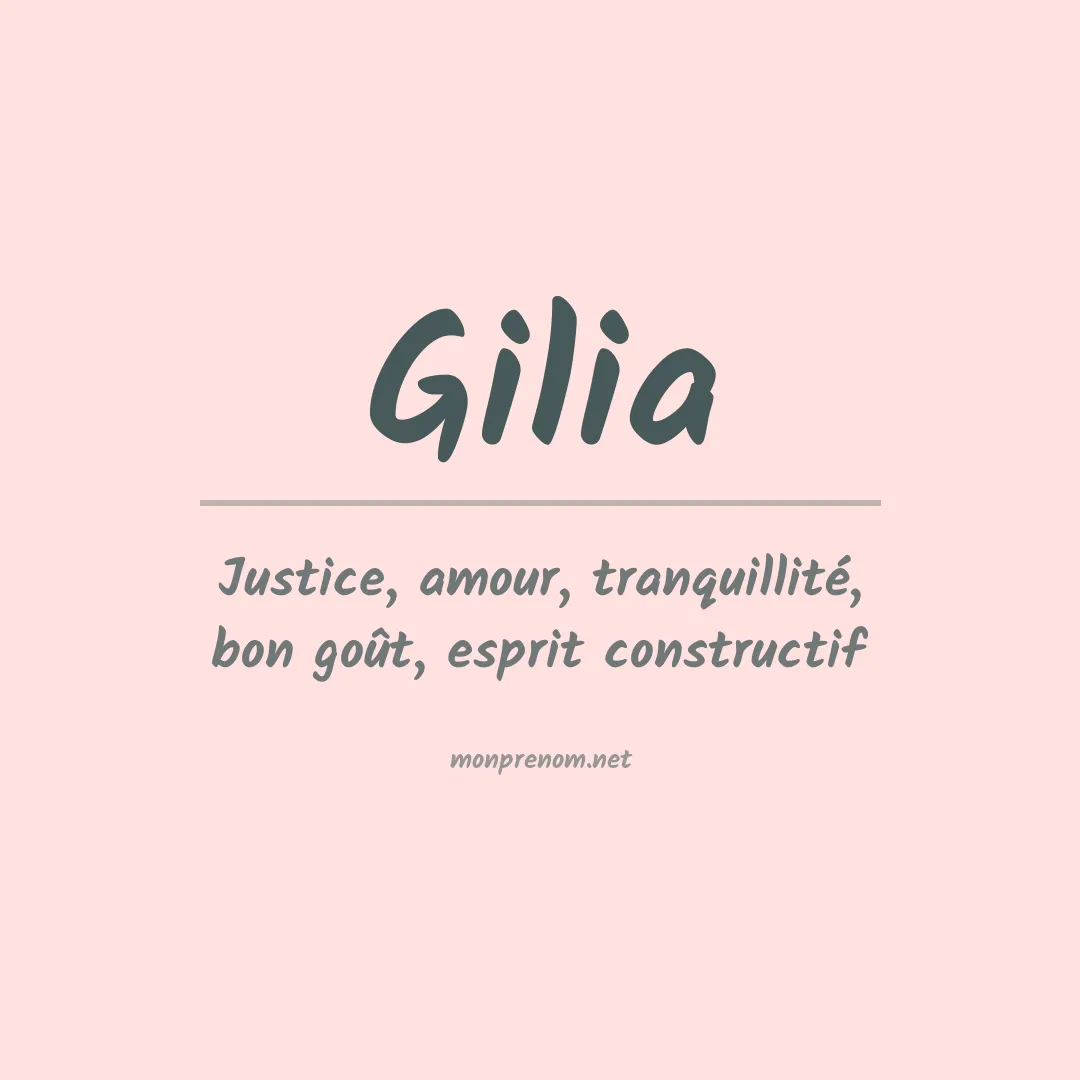 Signification du Prénom Gilia