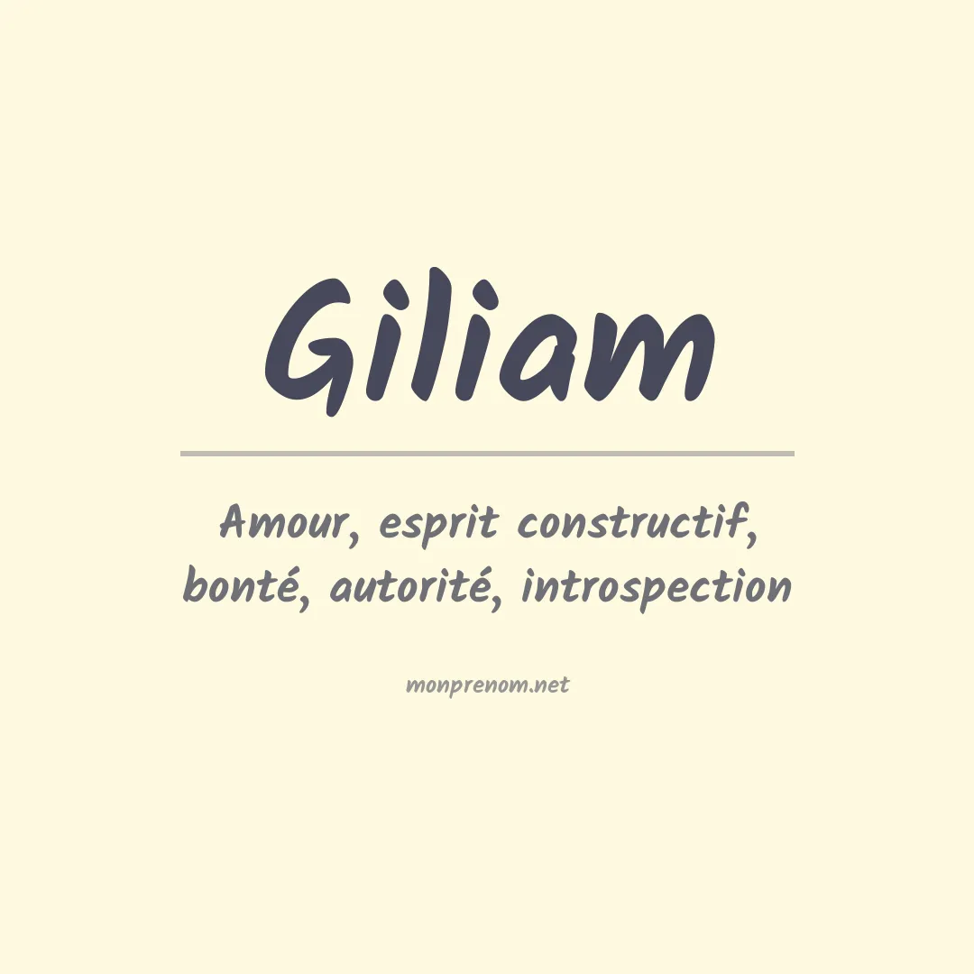 Signification du Prénom Giliam