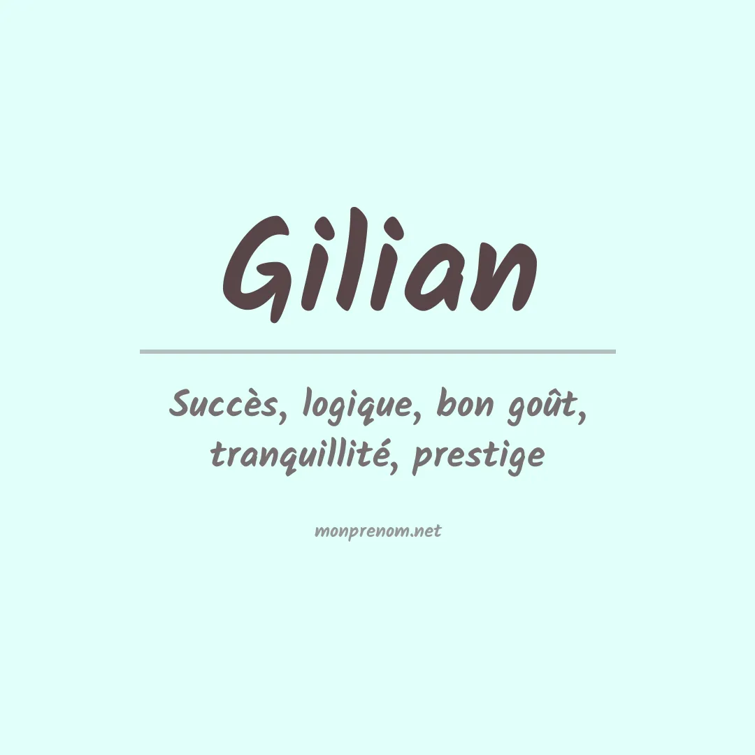 Signification du Prénom Gilian