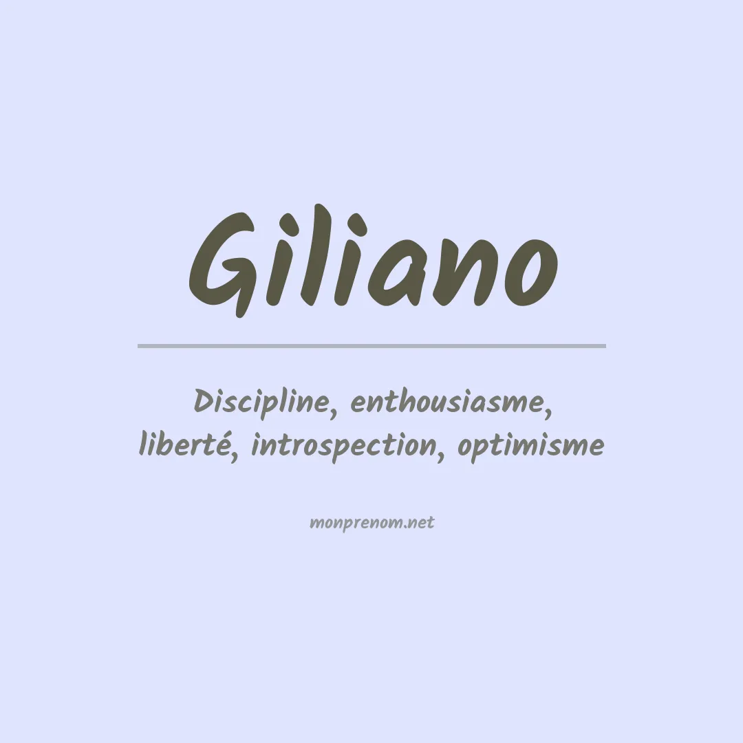Signification du Prénom Giliano
