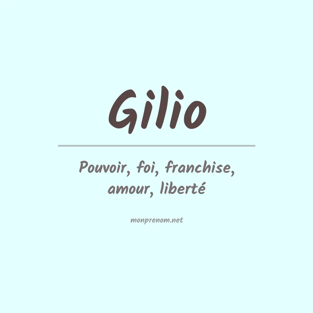 Signification du Prénom Gilio