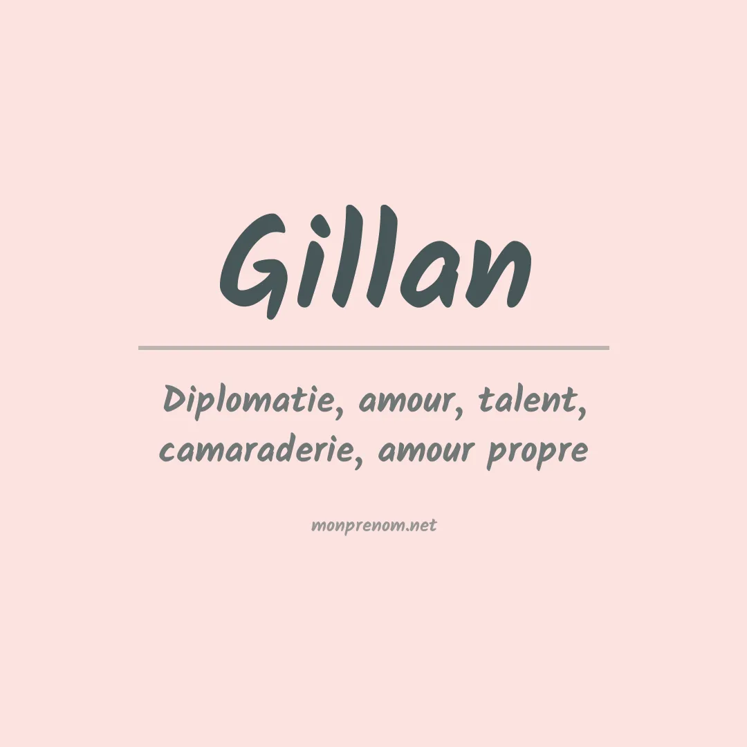 Signification du Prénom Gillan