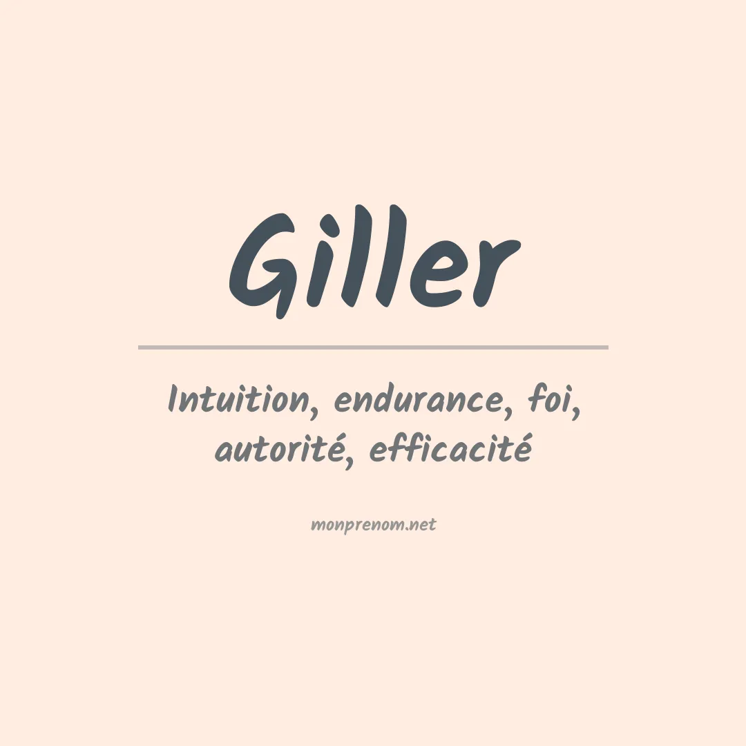 Signification du Prénom Giller