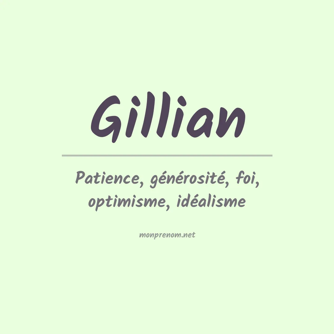 Signification du Prénom Gillian