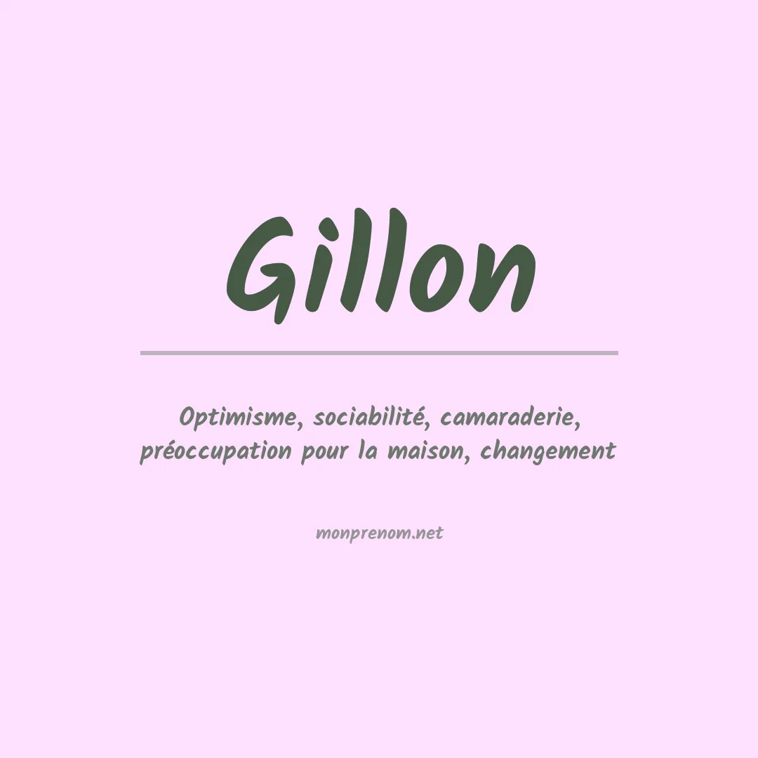 Signification du Prénom Gillon