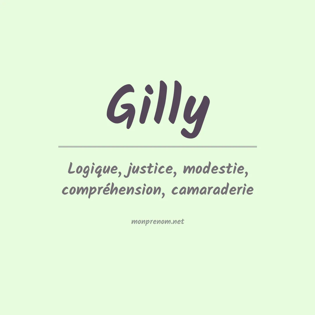 Signification du Prénom Gilly