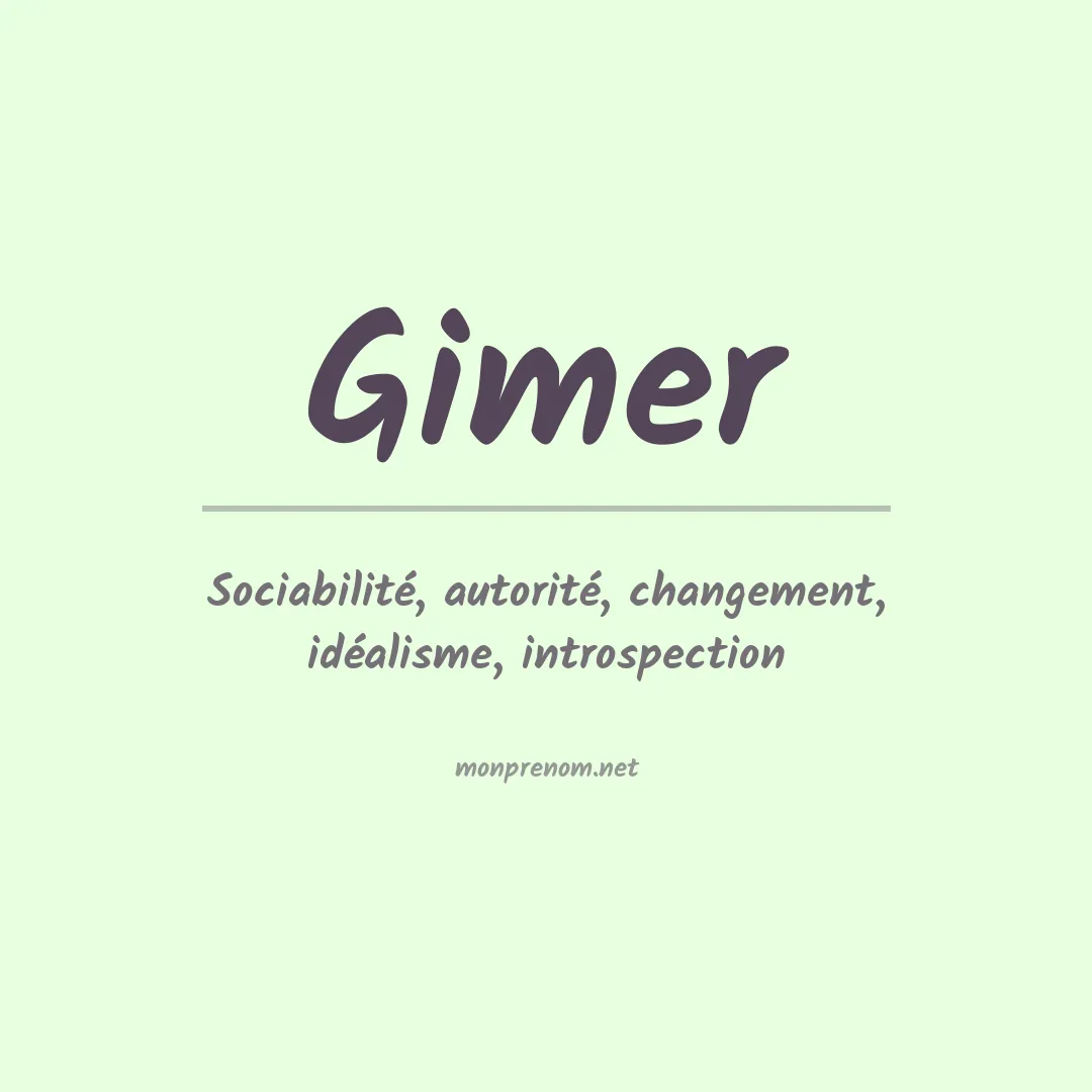 Signification du Prénom Gimer Signification du Prénom Gimer