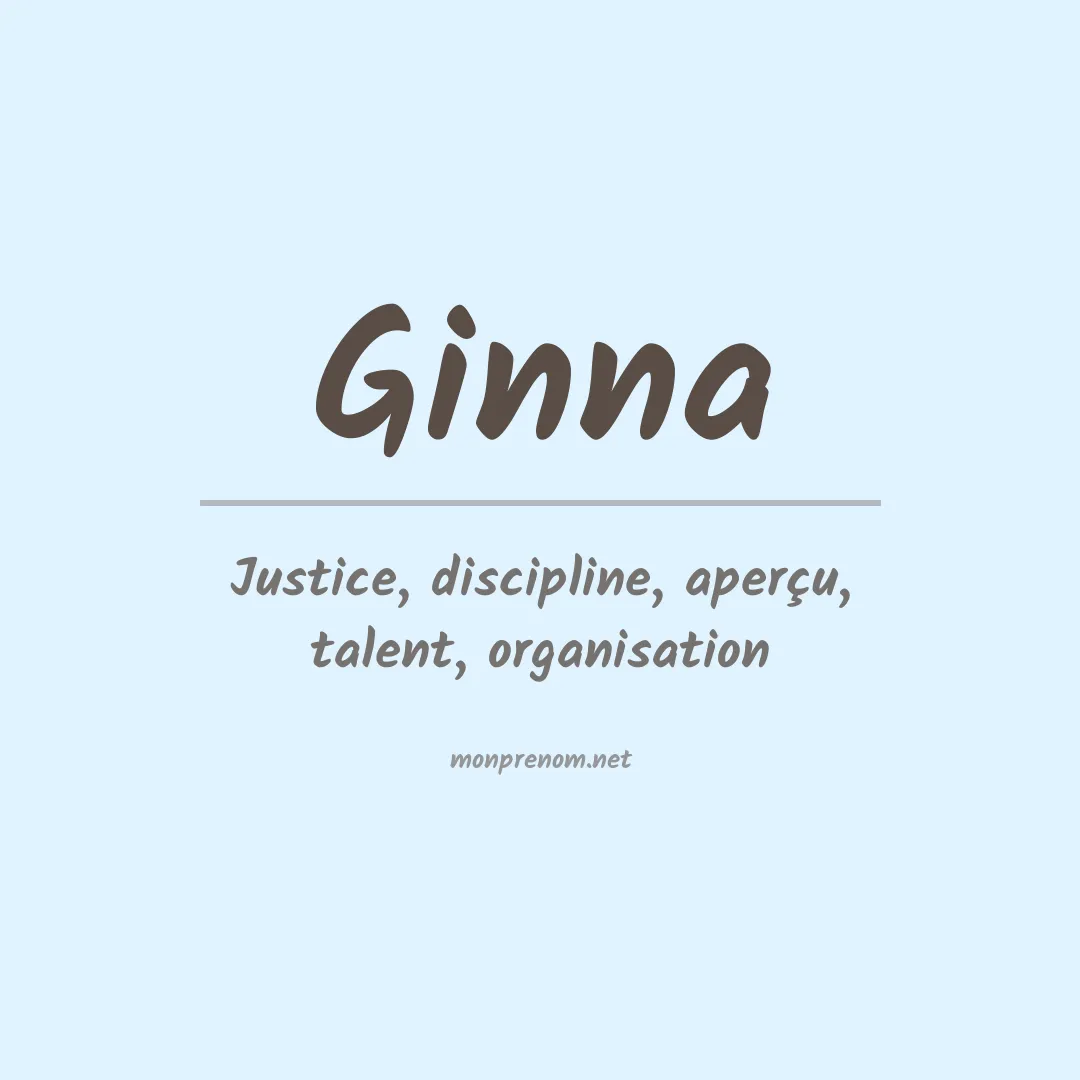 Signification du Prénom Ginna