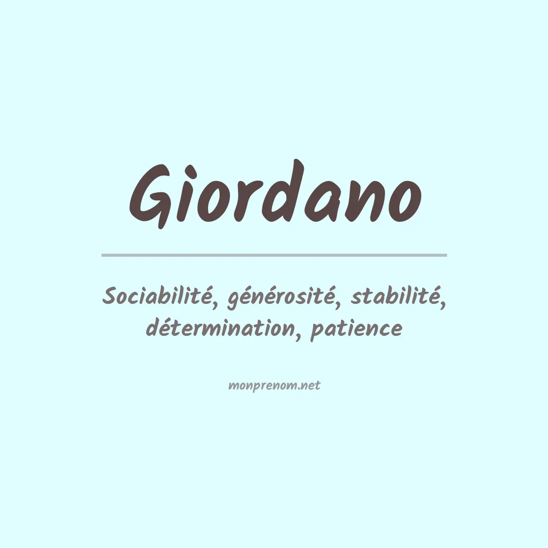 Signification du Prénom Giordano