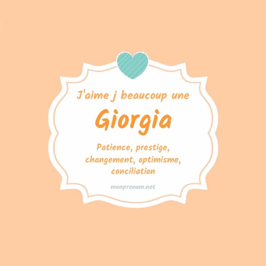 j'aime beaucoup Giorgia