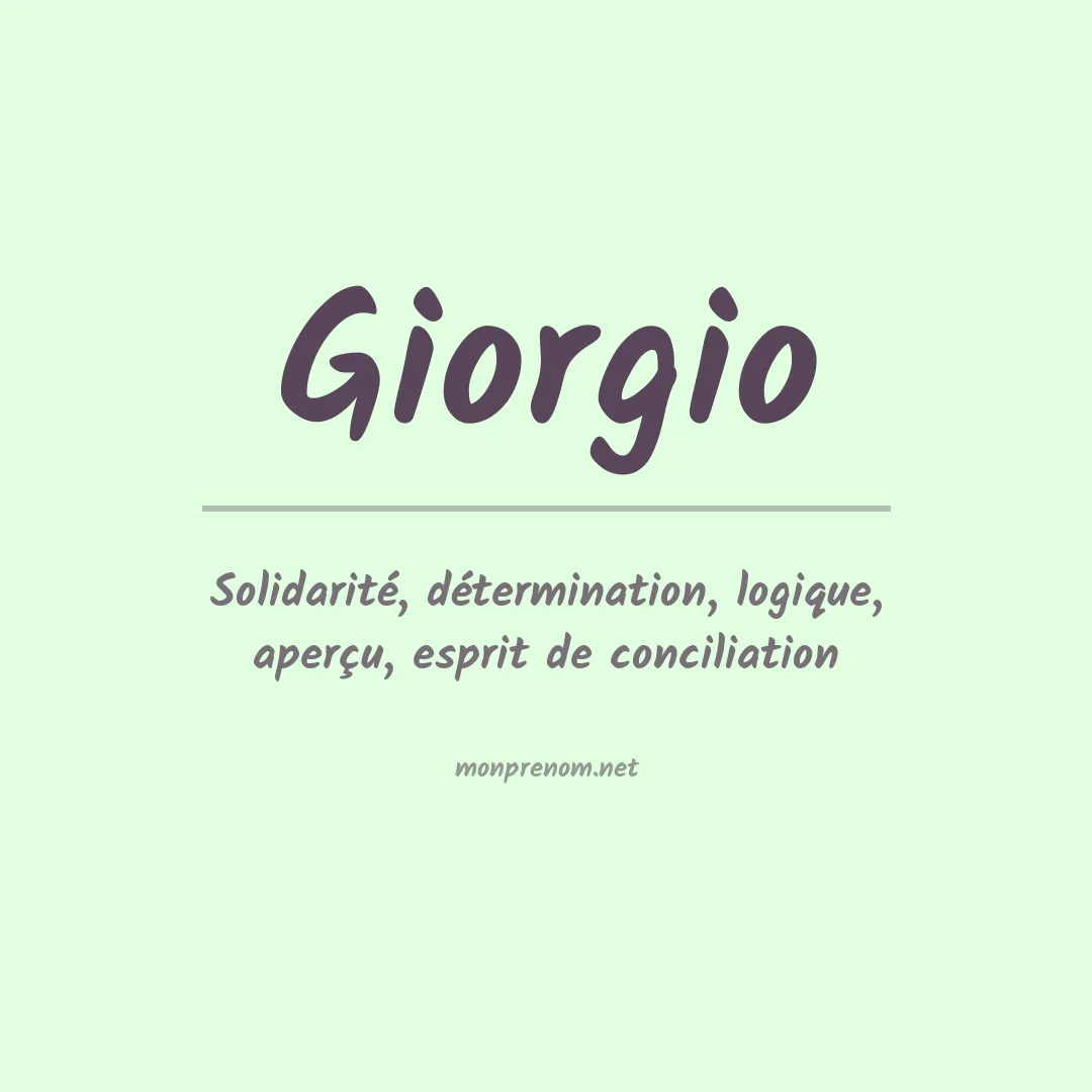 Signification du Prénom Giorgio