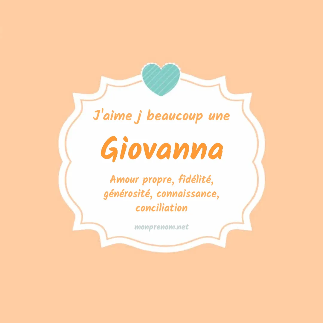 j'aime beaucoup Giovanna