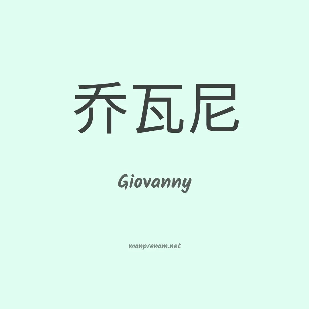 Giovanny en chino