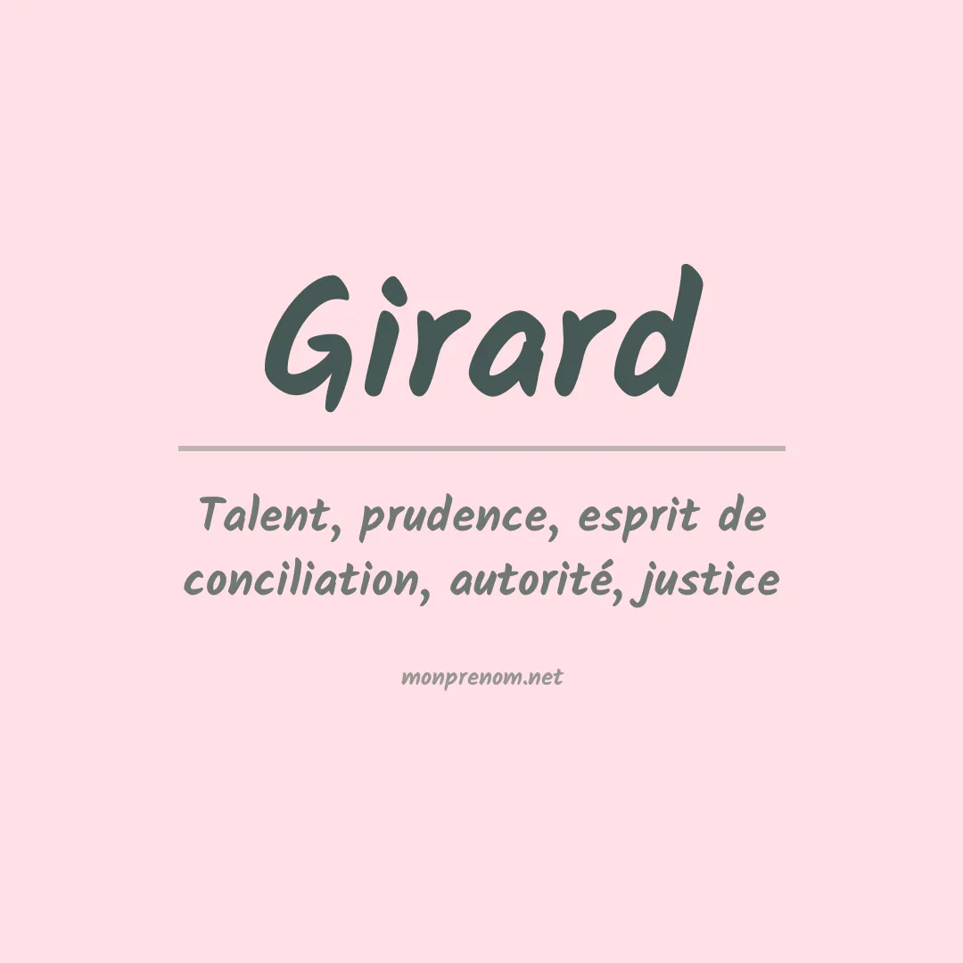 Signification du Prénom Girard