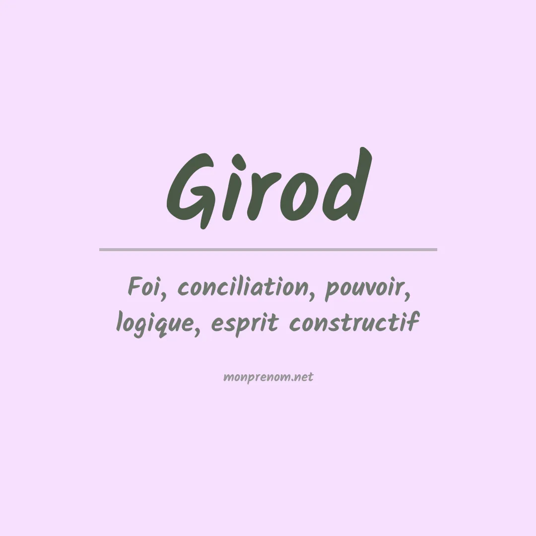 Signification du Prénom Girod