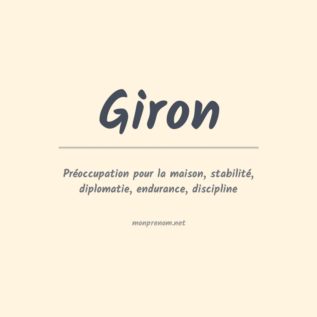 Signification du Prénom Giron