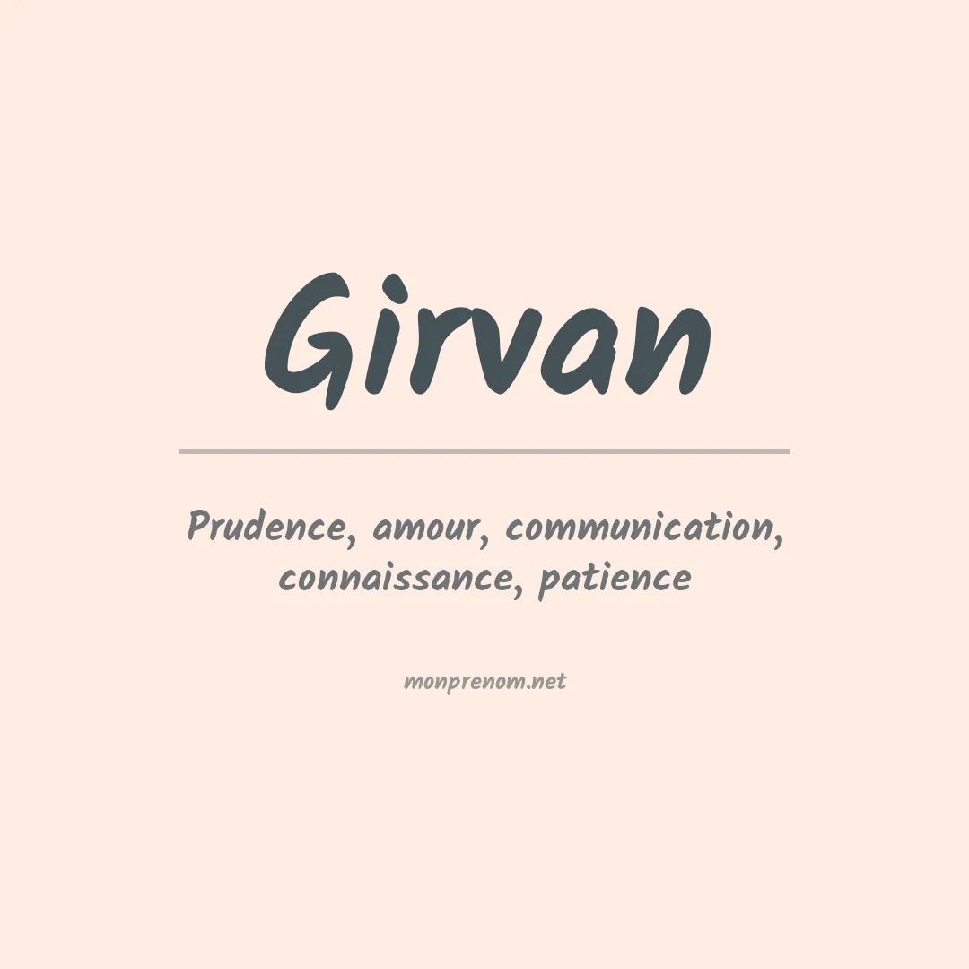 Signification du Prénom Girvan
