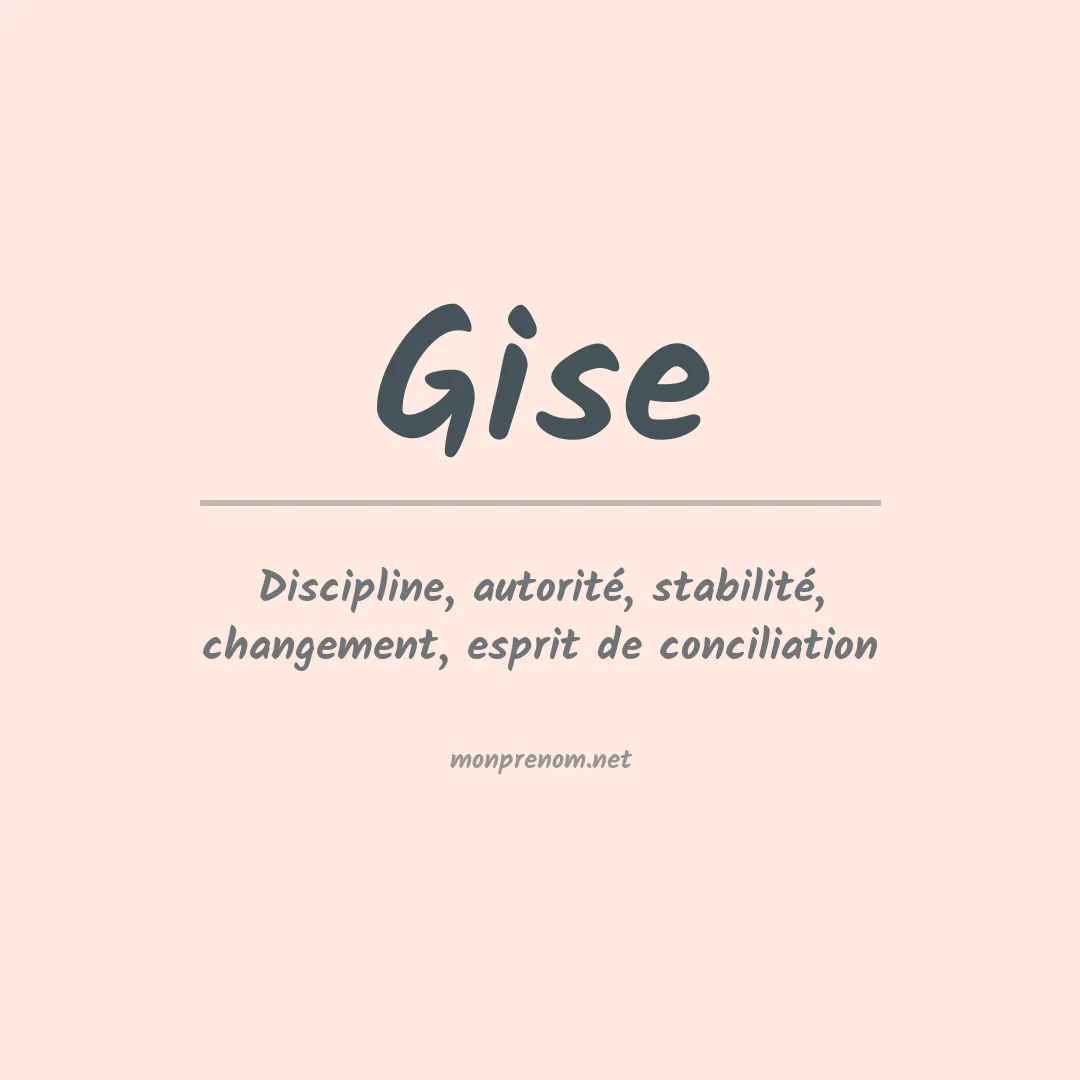 Signification du Prénom Gise