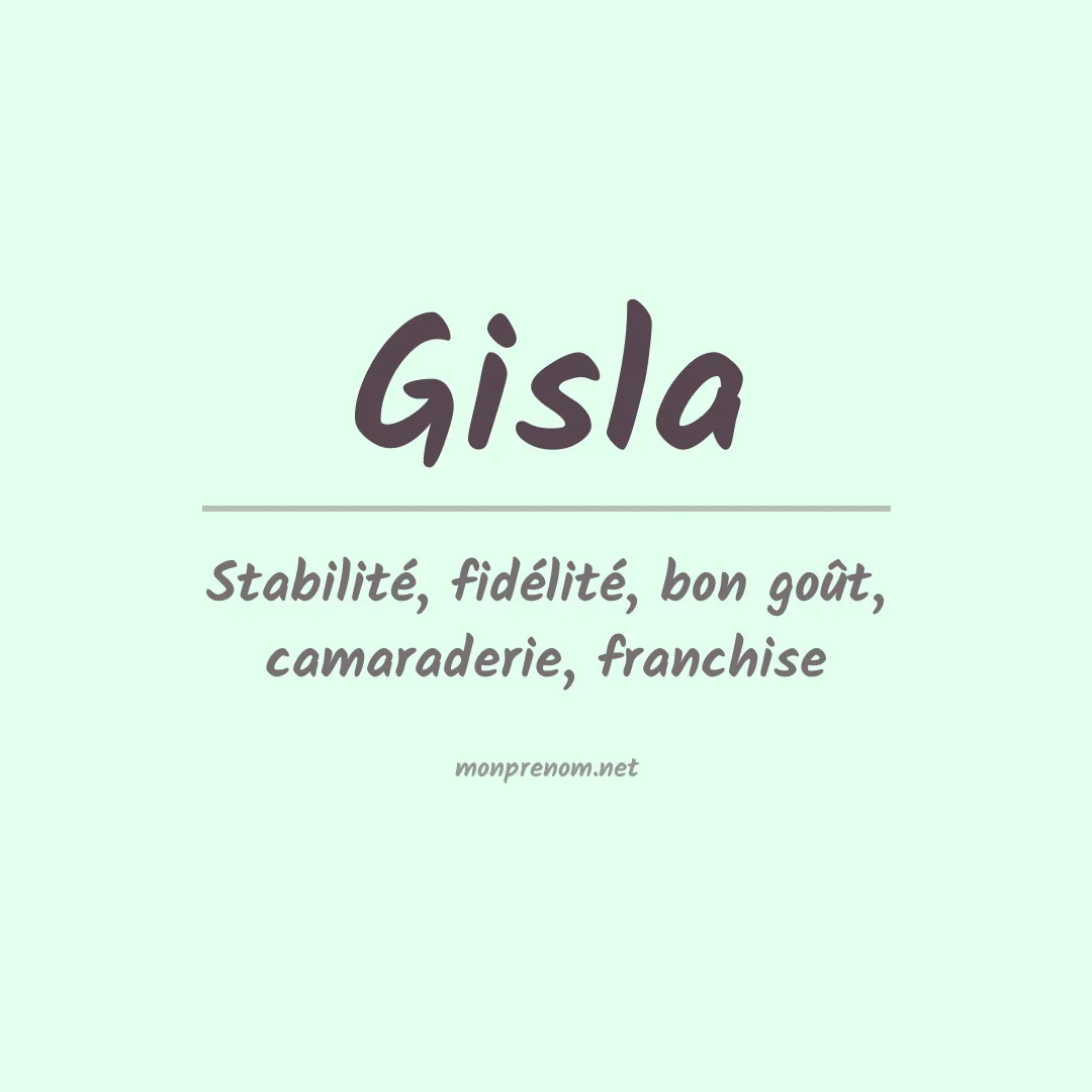 Signification du Prénom Gisla