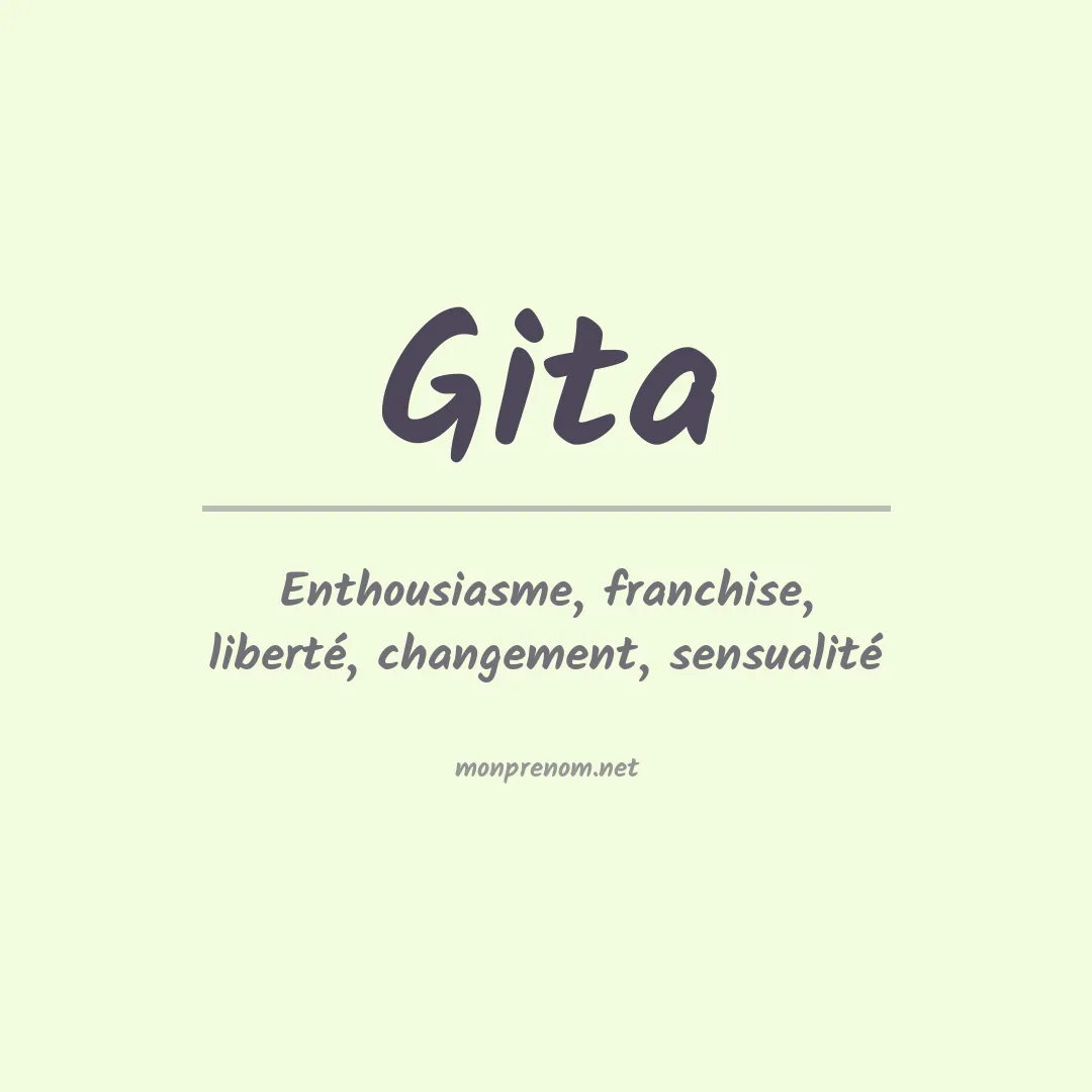 Signification du Prénom Gita
